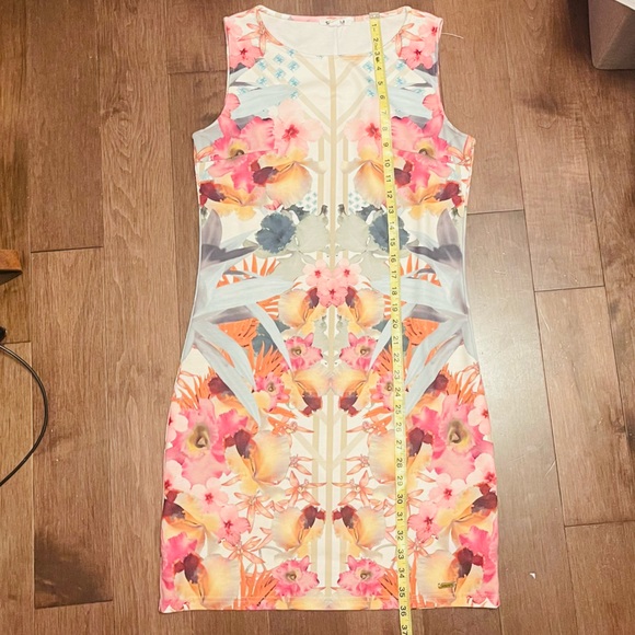 Orchid Kaleidoscope High Neck Structured Dress - Picture 3 of 10